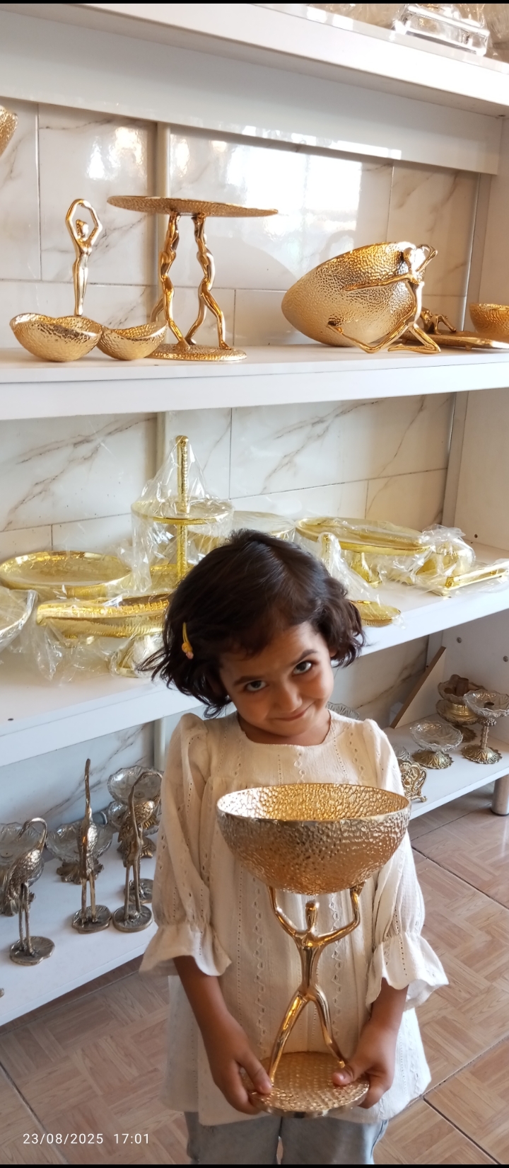 سرویس پذیرایی۶ تیکه آلومینیوم بالرین طلایی