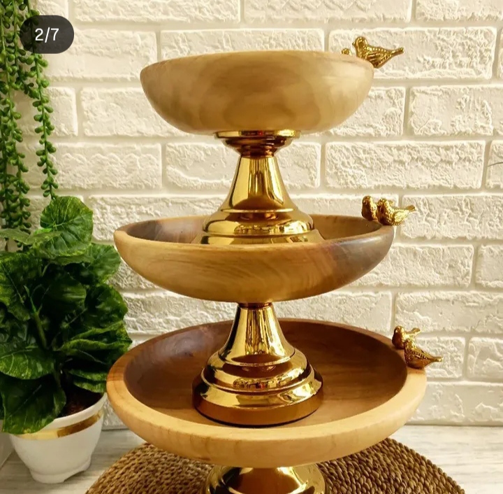 سرویس پذیرایی چوبی ۴ تیکه گنجشکی