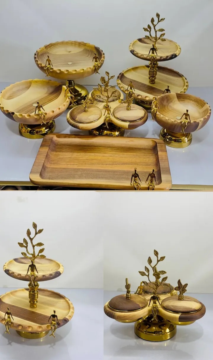 سرویس پذیرایی چوبی 5 تیکه آدمک